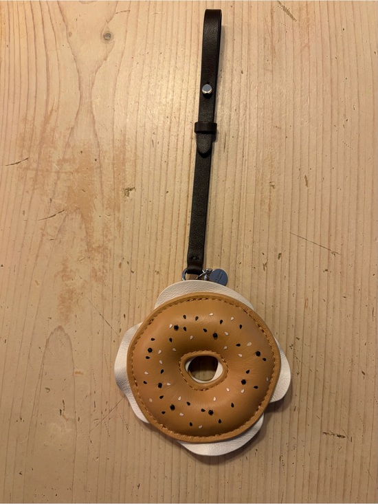 kate spade Accessories - Kate Spade Bagel Leather Bag Charm
